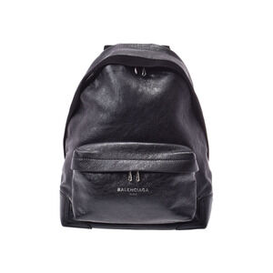 Balenciaga Backpack Black Leather